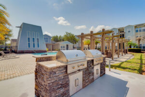 Outdoor BBQ area